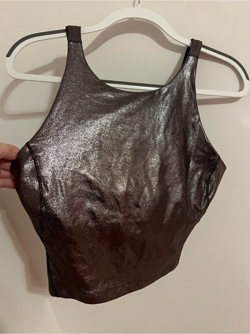 lululemon athletica Metallic Chocolate High-Neck Crop Tank